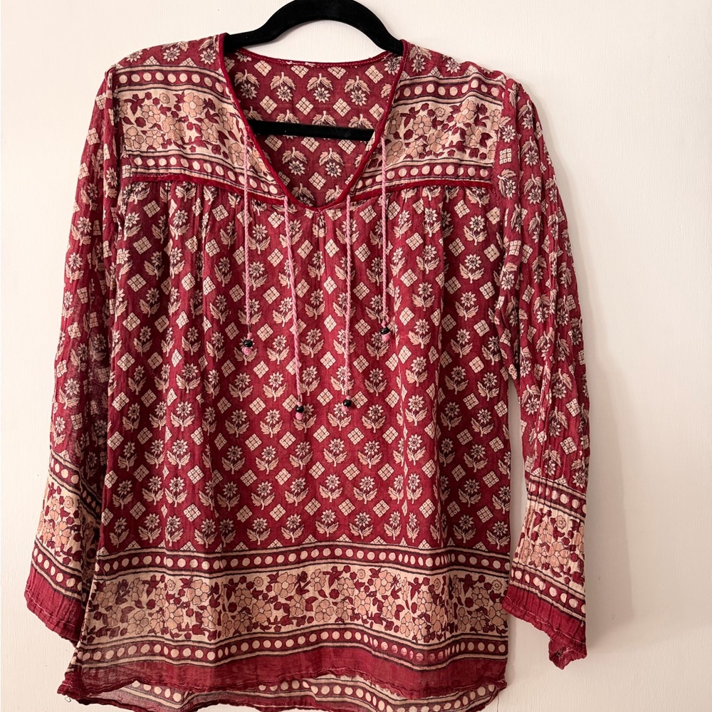Vintage Indian cotton gauze top